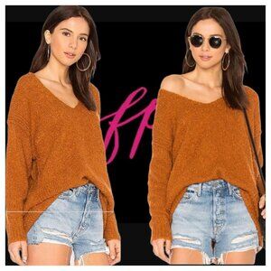 Free People Lofty V-neck Sweater